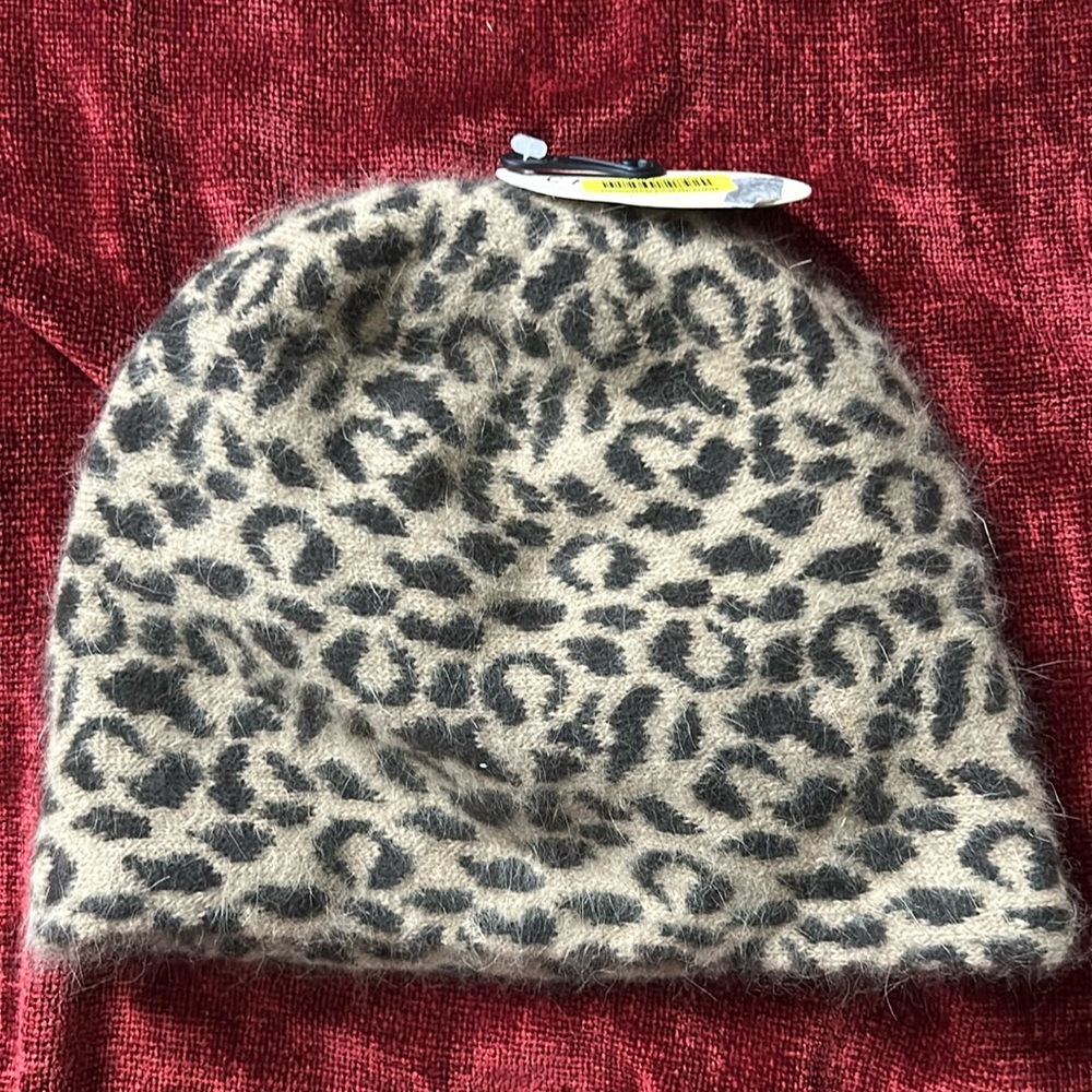 Charlotte Leopard print beanie